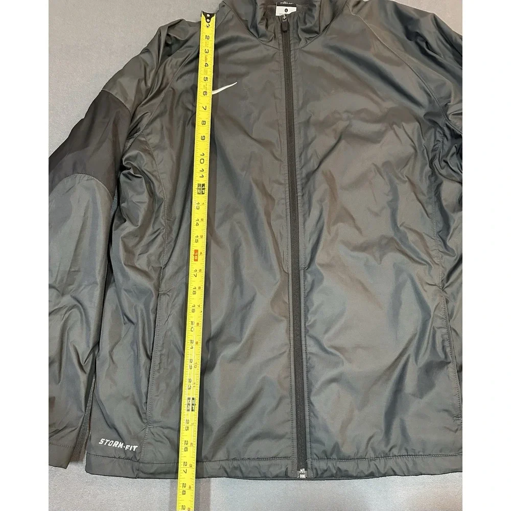 Nike Storm Fit Jacket Mens Black Golf Performance Full Zip Rain Size L